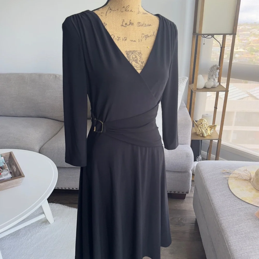 Ralph Lauren Black Long Sleeve Dress - Picture 3 of 10